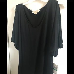 Black exposed arm Michael Kors top
